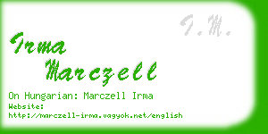 irma marczell business card